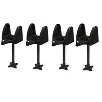 Suporte de bancada preto p/ bobina fundo estrela 4 unidades Suporte de bancada preto p/ bobina fundo estrela 4 unidades
