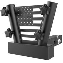 Suporte de bandeira de caminhão BUJ Double 2" Hitch Mount Dual Poles Suporte de bandeira de caminhão BUJ Double 2" Hitch Mount Dual Poles