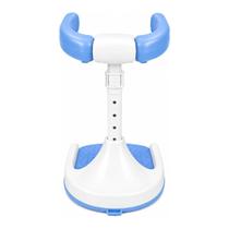Suporte de Banho para Bebê em Pé Ajustável 44-54cm com Apoio Frontal e Base Antiderrapante para Box Chuveiro - Azul