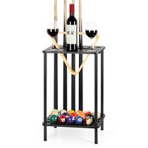 Suporte de bastão de piscina smusei Pool Cue Rack Floor Stand preto Suporte de bastão de piscina smusei Pool Cue Rack Floor Stand preto
