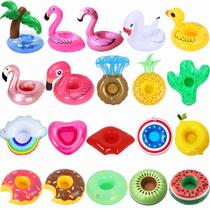 Suporte de Bebida Inflável Flamingo iShyan para Piscina - Pacote com 20 Unidades