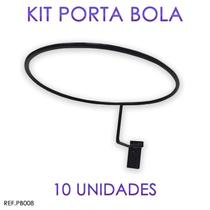 Suporte de Bola PRETO P/ Painel Canaletado - 10 Unidades