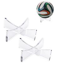 Suporte de Bola Transparente em Acrílico Kit 2 Unidades