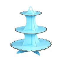 Suporte De Bolo Descartável De Três Camadas Para Mesa De Sobremesa De Festa De Aniversário, Suporte