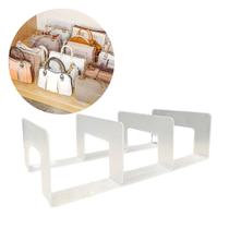 Suporte de Bolsas com 3 Divisões Transparente Multiuso Bolsa Carteira Livros Revista Suporte de Bolsas com 3 Divisões Transparente Multiuso Bolsa Carteira Livros Revista