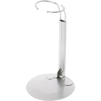 Suporte de boneca Plymor DSP-60S prateado ajustável para bonecas de 25-35 cm