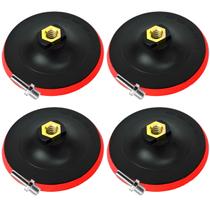 Suporte de Borracha para Disco de Lixa Boina 115mm Aderente Com Adaptador 04 Un