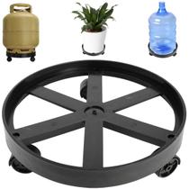 Suporte de Botijão De Gás Plastico Reforçado Preto Micromax