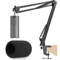 Suporte de braço Boom para microfone com pára-brisas para Razer Seiren X