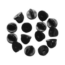 Suporte De Broche De Borracha Preta Com Fecho Borboleta 50pcs Componentes De Joias Suporte De Broche De Borracha Preta Com Fecho Borboleta 50pcs Componentes De Joias