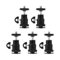 Suporte De Cabeça Esférica Para Tripé De Câmera LED Com Adaptador Hot Shoe 1/4 Para Canon Nikon (1,