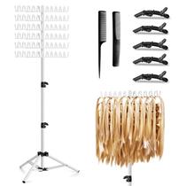 Suporte de cabelo trançado JANMPASK com altura ajustável com 144 pinos