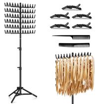 Suporte de cabelo trançado WMOVAN com altura ajustável com 144 pinos