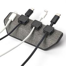 Suporte de cabo Chargeworx Magnetic com 3 clipes de cabo magnéticos cinza Suporte de cabo Chargeworx Magnetic com 3 clipes de cabo magnéticos cinza
