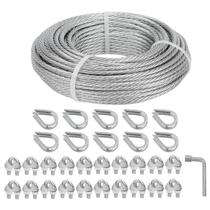 Suporte de cabo de aço 3/16, cabo de aço galvanizado 30mm com acessórios Suporte de cabo de aço 3/16, cabo de aço galvanizado 30mm com acessórios