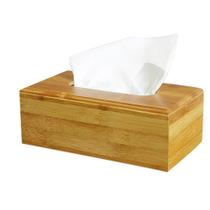 Suporte de caixa de lenços faciais de bambu KELYNN para lenços de papel