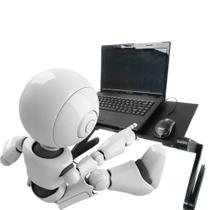 Suporte De Cama Mesa Articulada em Alumínio Resistente para Notebook Dobrável