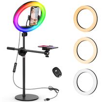 Suporte de Câmera para Celular com Ring Light para Vlogging