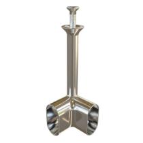 Suporte De Canto 90º Grau Para Tubo Cabide Oblongo Oval Cromado