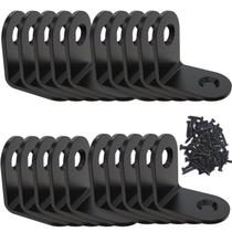 Suporte de Canto Aufuga em Aço Inoxidável, Cantoneira em L, 20 Peças, Preto Suporte de Canto Aufuga em Aço Inoxidável, Cantoneira em L, 20 Peças, Preto