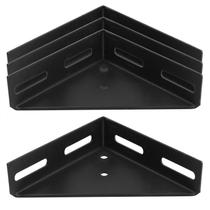 Suporte de canto de cama heneng, 4 peças de suporte triangular de metal, 120 kg