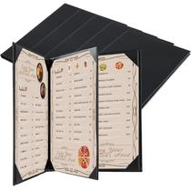 Suporte de capa de menu FLKQC em material sintético de 8,5 x 11 polegadas, pacote com 5