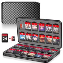 Suporte de capa Switch Game MOSAHOLL com 24 compartimentos de cartucho