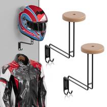 Suporte de capacete para montagem na parede NANAGIFTREE Motorcycle, pacote com 2