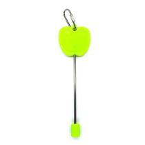 Suporte de carne de aço inoxidável Stick Fruit Skewer Bird Treating Tool Papagaio Toy - Verde