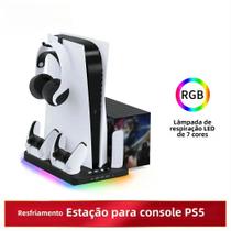 Suporte De Carregador De Controlador Duplo De Iluminação Rgb Para Playstation 5 Gaminja P58 P5