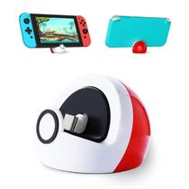 Suporte de carregamento Antank Tiny compatível com Nintendo Switch/Switch Lite/Switch OLED, porta USB-C Cute Switch Dock Station, suporte de carregador portátil para jogos Switch, sem projeção, vermelho e branco Suporte de carregamento Antank Tiny compatível com Nintendo Switch/Switch Lite/Switch OLED, porta USB-C Cute Switch Dock Station, suporte de carregador portátil para jogos Switch, sem projeção, vermelho e branco