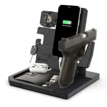 Suporte de Carregamento Gun Rack para Celular - Base de Madeira Adaptável