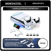 Suporte De Carregamento Horizontal PS5 pro Slim Com Luzes BEBONCOOL PH100 Para Versão Digital