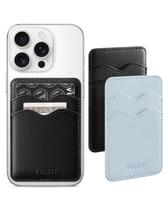 Suporte de cartão adesivo de couro VULKIT, pacote com 2 unidades, para iPhone