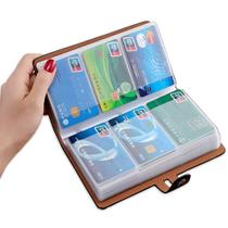 Suporte de cartão de crédito Romozi RFID Leather Business Black Suporte de cartão de crédito Romozi RFID Leather Business Black