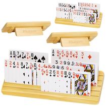 Suporte de cartas de baralho plusvivo, conjunto de 4 suportes ajustáveis Suporte de cartas de baralho plusvivo, conjunto de 4 suportes ajustáveis