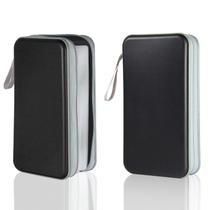 Suporte de CD YILAG com capacidade de armazenamento de DVD de 100 capacidades, pacote com 2 unidades, preto