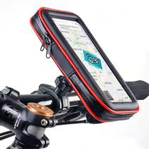 Suporte de Celular até 6.3" Case Impermeável para Guidão de Moto com Carregador USB 2A Rotação 360º - Exbom