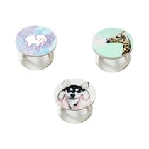 Suporte De Celular E Tablet Com Design De Mármore E Função Pop-Socket - NONE