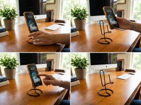 Suporte de Celular em Aço 14,5 10 cm Super Resistente, Base Estável para Mesa e Escritório