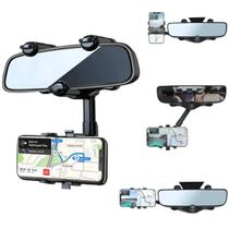 Suporte De Celular GPS para Carro Veicular Retrovisor Espelho 360 Graus