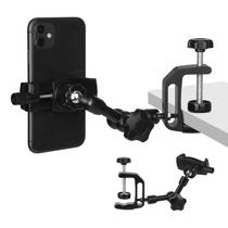 Suporte de Celular Mippko para Cozinha - Prendedor para Armário, Mesa e Haste