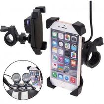 Suporte De Celular Para Moto Com Carregador Usb Universal, excelente fixação. - LTOMEX