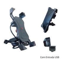 Suporte de Celular para Moto Universal Com Carregador fixação P/ Retrovisor Suporte de Celular para Moto Universal Com Carregador fixação P/ Retrovisor