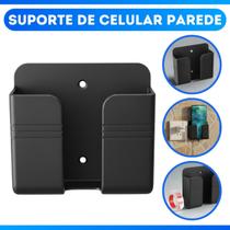 Suporte De Celular Parede Para Carregar Multiuso Com Furos E Adesivo Forte