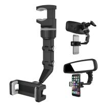 Suporte De Celular Retrovisor Articulado 360o Modelo Le-059