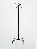 Suporte de Chão em Ferro na Cor Preta 1 Unidade com 4 Ganchos para Pendurar Acessórios de Lareira