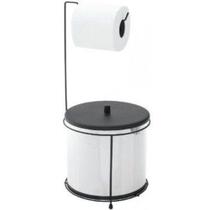 Suporte de chão p/ papel hig preto c/ lixeira 6,3l - martinazzo Suporte de chão p/ papel hig preto c/ lixeira 6,3l - martinazzo