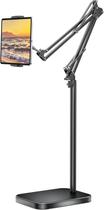 Suporte de chão para tablet com base estável de 5 kg Suporte giratório de braço elástico de altura ajustável, compatív Suporte de chão para tablet com base estável de 5 kg Suporte giratório de braço elástico de altura ajustável, compatív