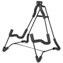 Suporte de Chão Tonante Para Violão Guitarra e Baixo Estrutura de Aço Reforçado Emborrachado Tipo Cavalete Compacto e Portátil